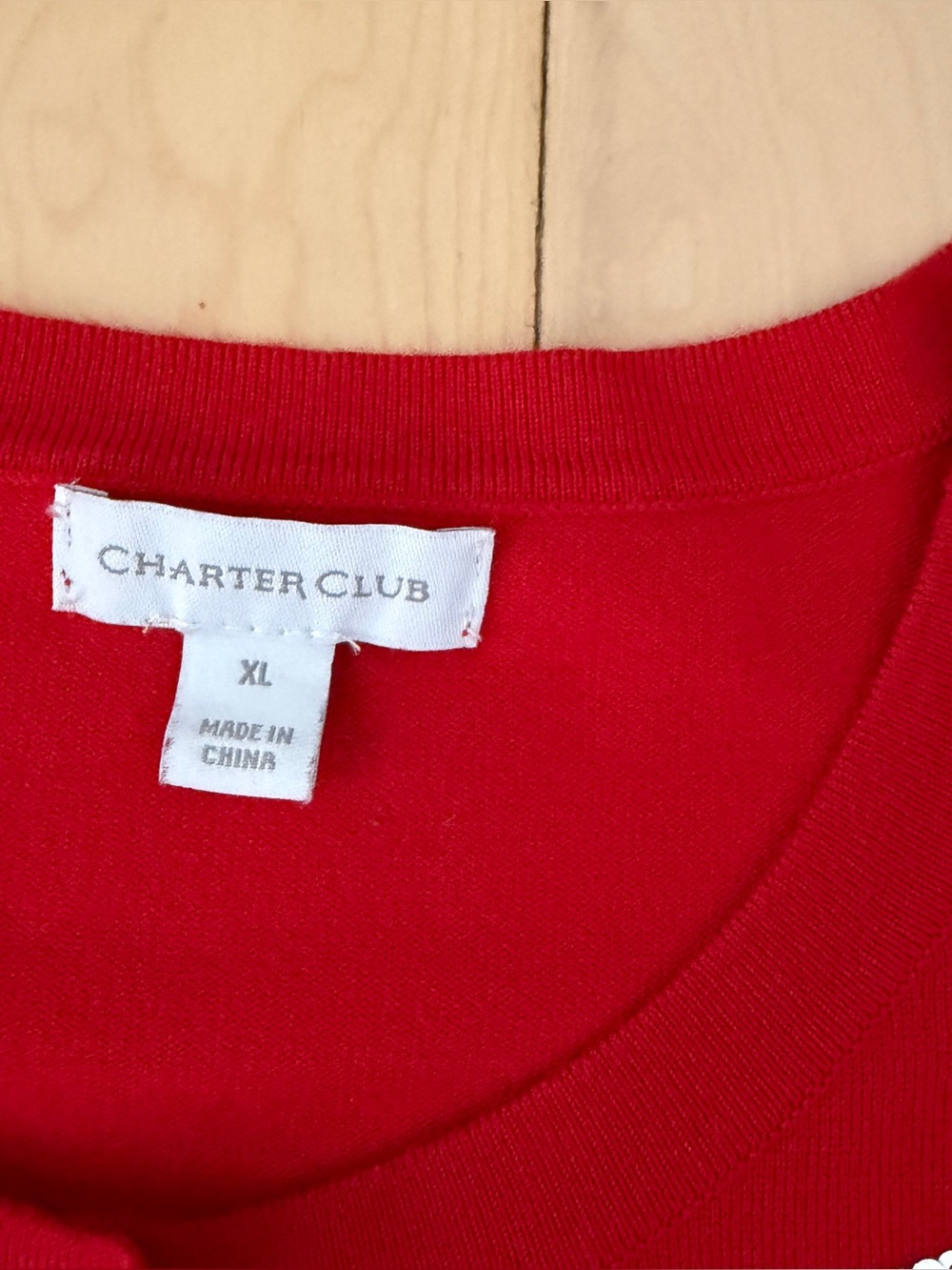Charter Club Red Bow Holiday Cardigan Sweater - Picture 4 of 4